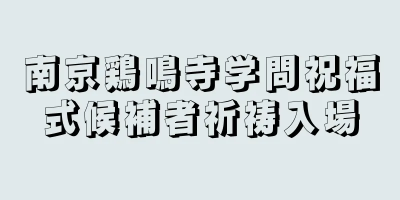 南京鶏鳴寺学問祝福式候補者祈祷入場