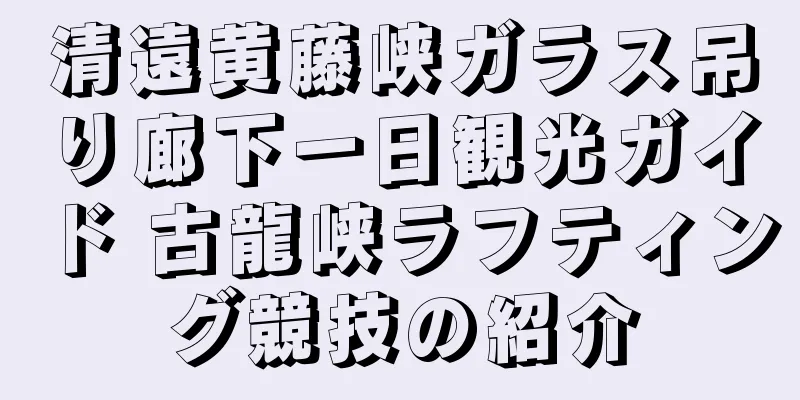 清遠黄藤峡ガラス吊り廊下一日観光ガイド 古龍峡ラフティング競技の紹介