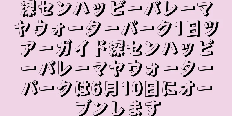 深センハッピーバレーマヤウォーターパーク1日ツアーガイド深センハッピーバレーマヤウォーターパークは6月10日にオープンします