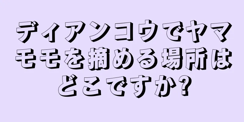 ディアンコウでヤマモモを摘める場所はどこですか?