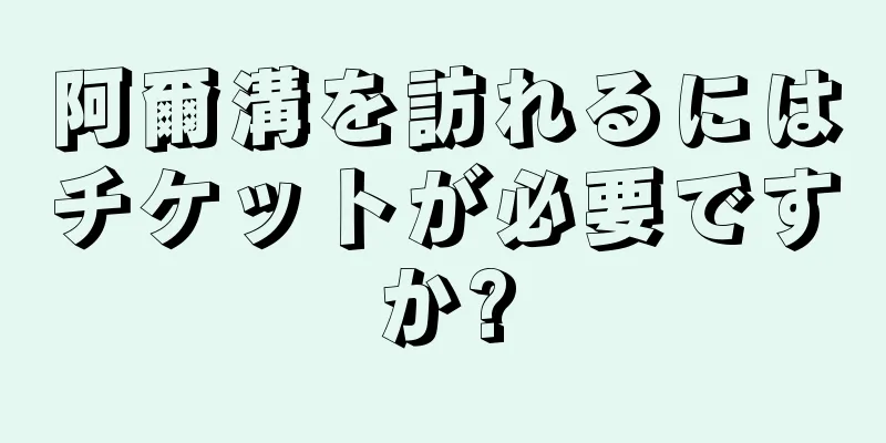 阿爾溝を訪れるにはチケットが必要ですか?