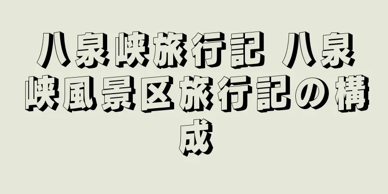 八泉峡旅行記 八泉峡風景区旅行記の構成