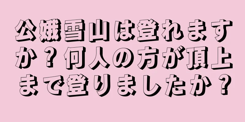 公娥雪山は登れますか？何人の方が頂上まで登りましたか？
