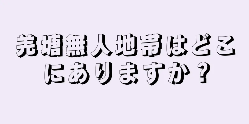 羌塘無人地帯はどこにありますか？