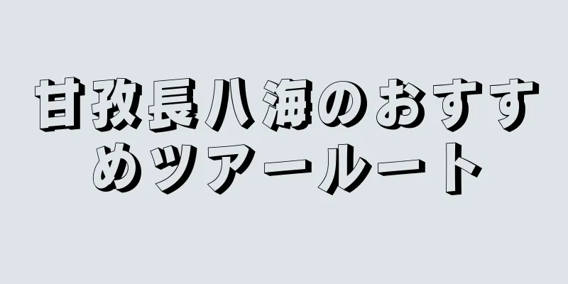 甘孜長八海のおすすめツアールート