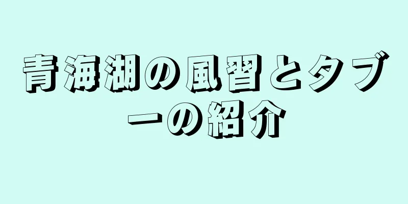 青海湖の風習とタブーの紹介