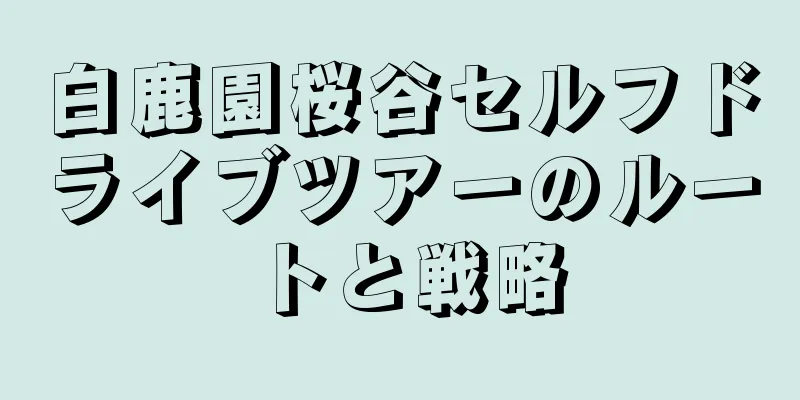 白鹿園桜谷セルフドライブツアーのルートと戦略