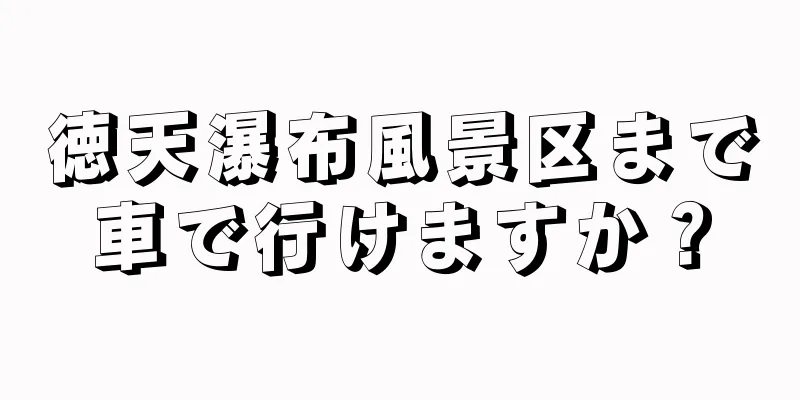 徳天瀑布風景区まで車で行けますか？