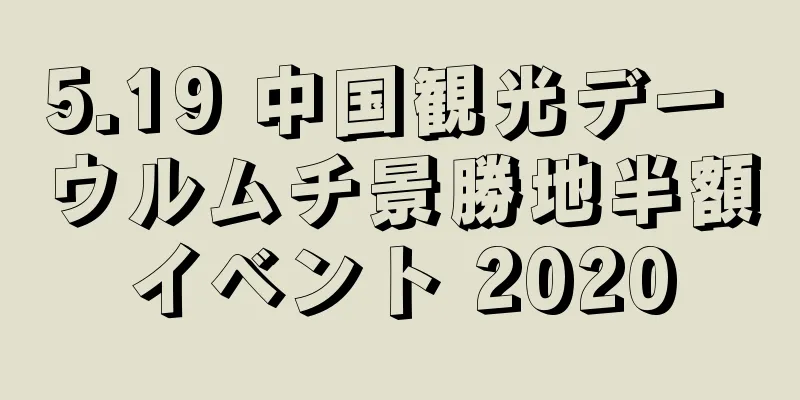5.19 中国観光デー ウルムチ景勝地半額イベント 2020