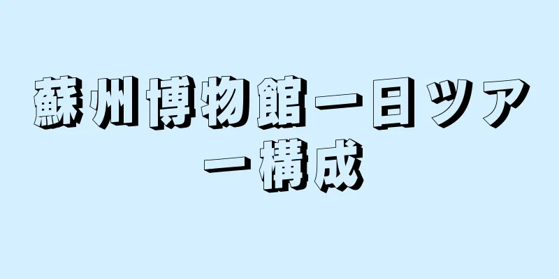 蘇州博物館一日ツアー構成