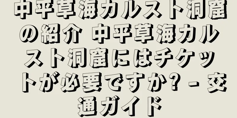 中平草海カルスト洞窟の紹介 中平草海カルスト洞窟にはチケットが必要ですか? - 交通ガイド