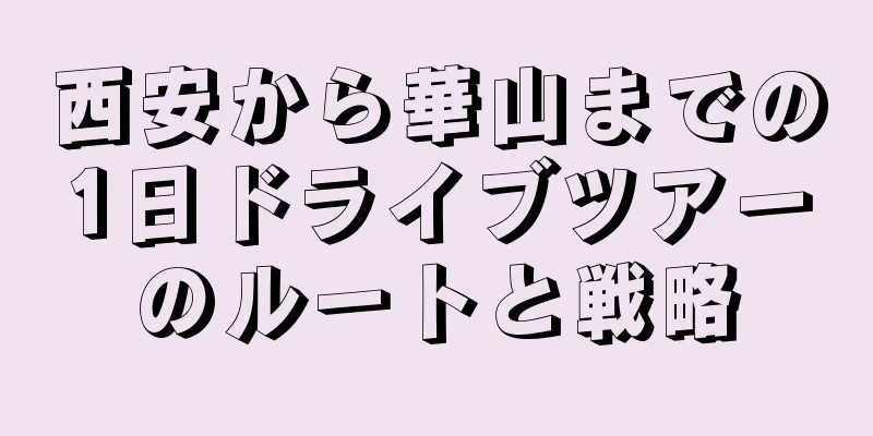 西安から華山までの1日ドライブツアーのルートと戦略