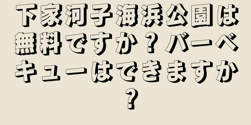 下家河子海浜公園は無料ですか？バーベキューはできますか？