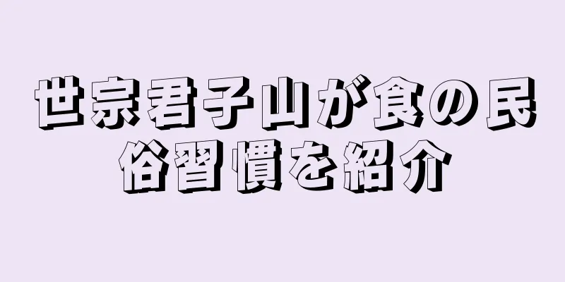 世宗君子山が食の民俗習慣を紹介