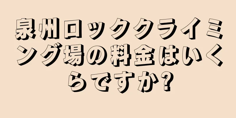 泉州ロッククライミング場の料金はいくらですか?