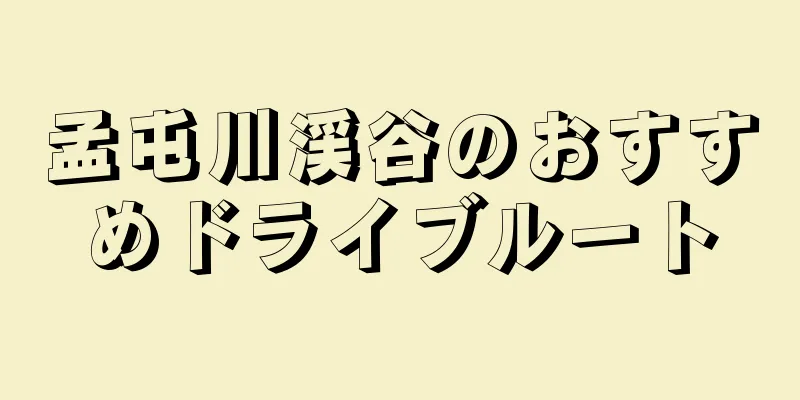 孟屯川渓谷のおすすめドライブルート