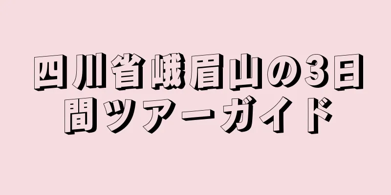 四川省峨眉山の3日間ツアーガイド