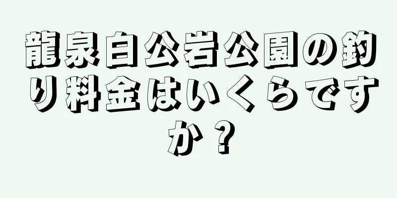 龍泉白公岩公園の釣り料金はいくらですか？