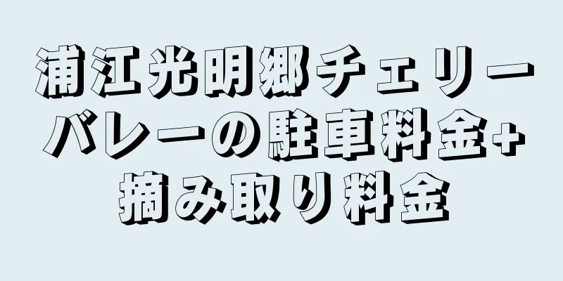 浦江光明郷チェリーバレーの駐車料金+摘み取り料金