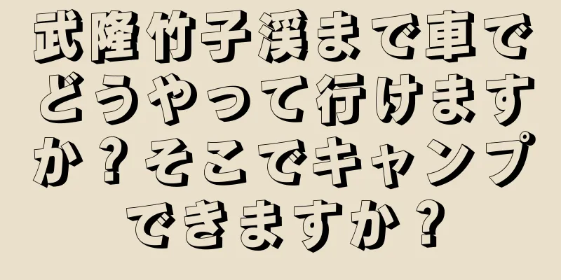 武隆竹子渓まで車でどうやって行けますか？そこでキャンプできますか？