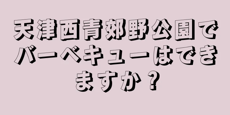 天津西青郊野公園でバーベキューはできますか？