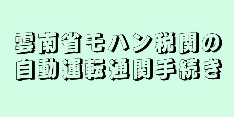 雲南省モハン税関の自動運転通関手続き