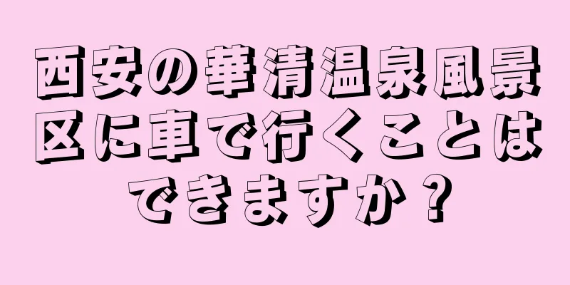 西安の華清温泉風景区に車で行くことはできますか？