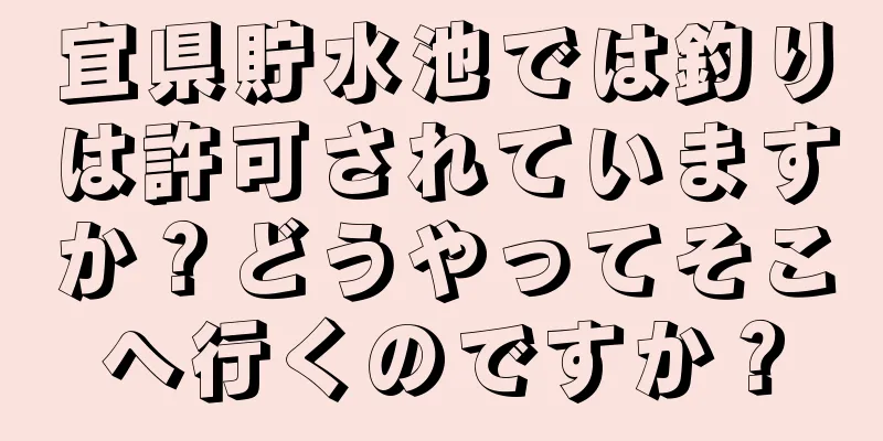 宜県貯水池では釣りは許可されていますか？どうやってそこへ行くのですか？