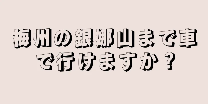 梅州の銀娜山まで車で行けますか？