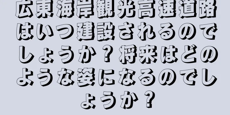 広東海岸観光高速道路はいつ建設されるのでしょうか？将来はどのような姿になるのでしょうか？