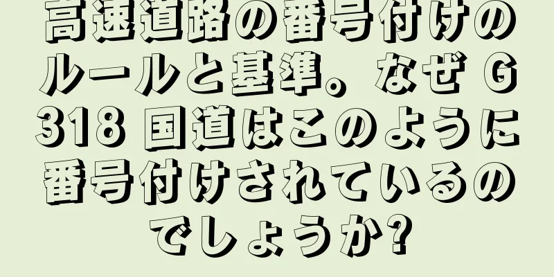 高速道路の番号付けのルールと基準。なぜ G318 国道はこのように番号付けされているのでしょうか?