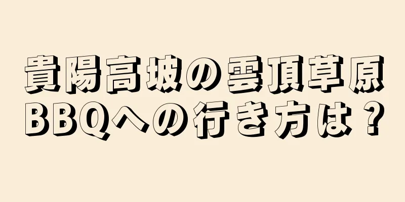貴陽高坡の雲頂草原BBQへの行き方は？