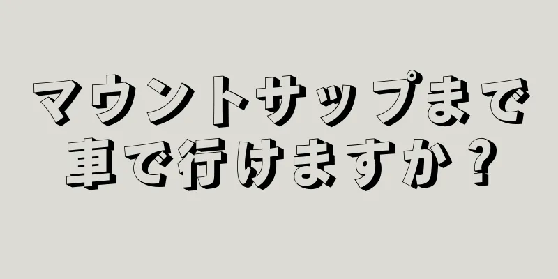 マウントサップまで車で行けますか？
