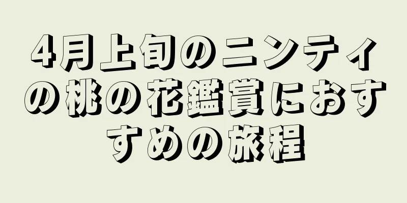 4月上旬のニンティの桃の花鑑賞におすすめの旅程