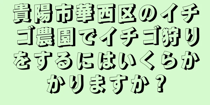 貴陽市華西区のイチゴ農園でイチゴ狩りをするにはいくらかかりますか？
