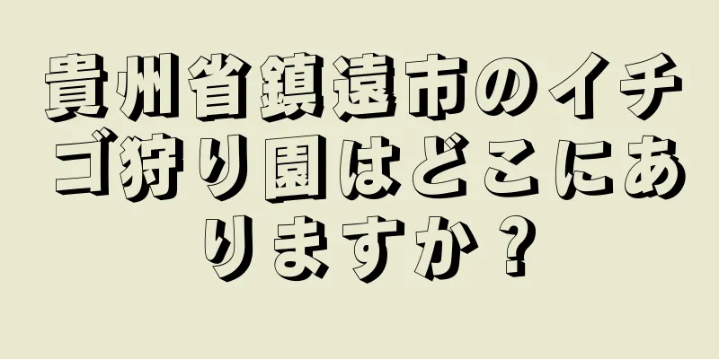 貴州省鎮遠市のイチゴ狩り園はどこにありますか？