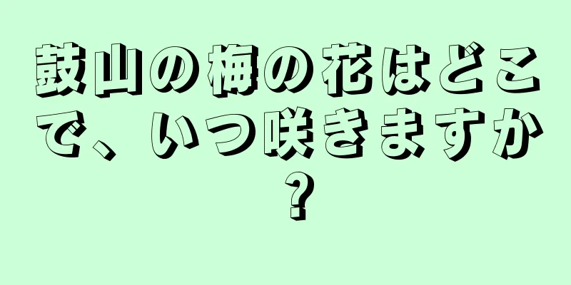 鼓山の梅の花はどこで、いつ咲きますか？