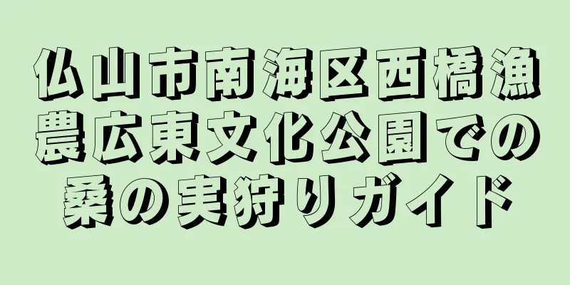 仏山市南海区西橋漁農広東文化公園での桑の実狩りガイド