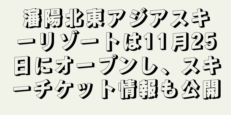 瀋陽北東アジアスキーリゾートは11月25日にオープンし、スキーチケット情報も公開