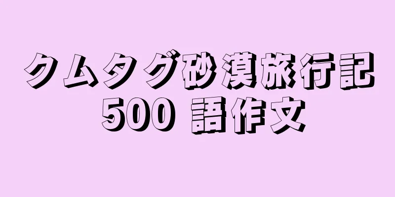 クムタグ砂漠旅行記 500 語作文