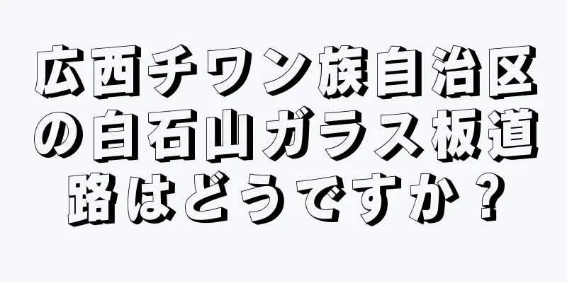 広西チワン族自治区の白石山ガラス板道路はどうですか？