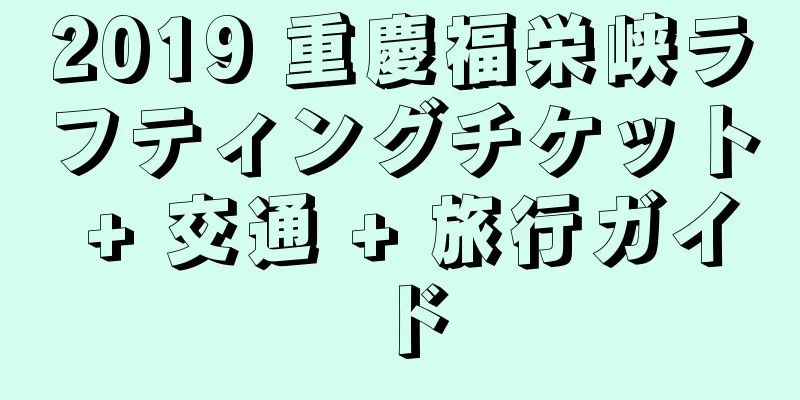 2019 重慶福栄峡ラフティングチケット + 交通 + 旅行ガイド