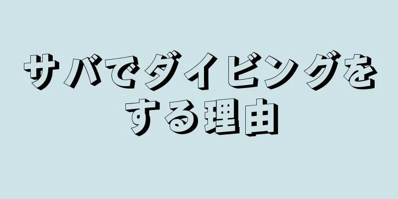 サバでダイビングをする理由