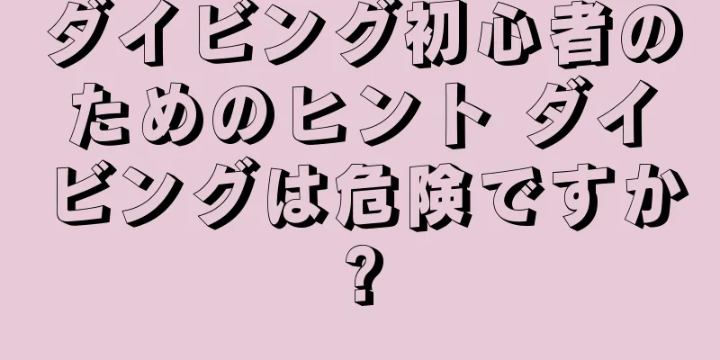 ダイビング初心者のためのヒント ダイビングは危険ですか?