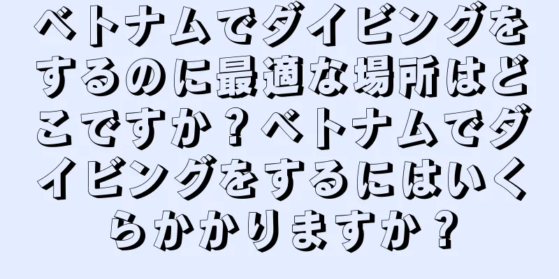 ベトナムでダイビングをするのに最適な場所はどこですか？ベトナムでダイビングをするにはいくらかかりますか？