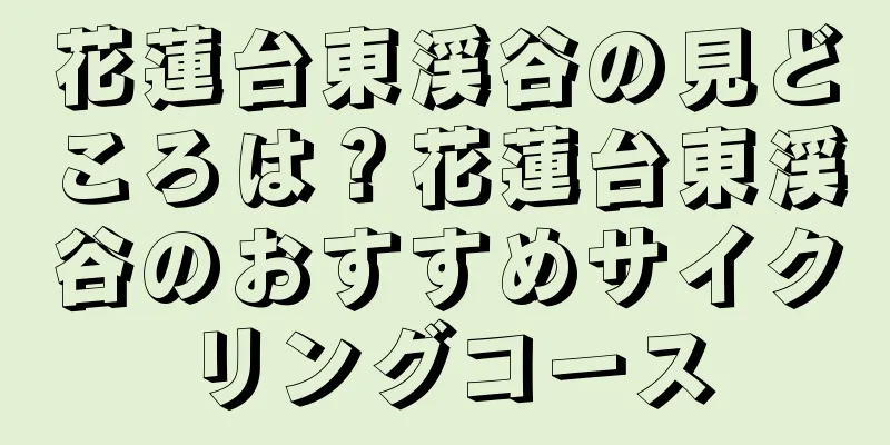 花蓮台東渓谷の見どころは？花蓮台東渓谷のおすすめサイクリングコース