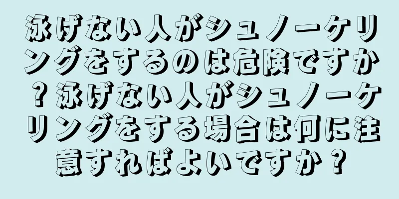 泳げない人がシュノーケリングをするのは危険ですか？泳げない人がシュノーケリングをする場合は何に注意すればよいですか？