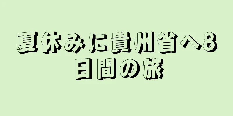 夏休みに貴州省へ8日間の旅