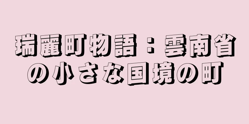 瑞麗町物語：雲南省の小さな国境の町