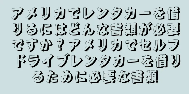 アメリカでレンタカーを借りるにはどんな書類が必要ですか？アメリカでセルフドライブレンタカーを借りるために必要な書類